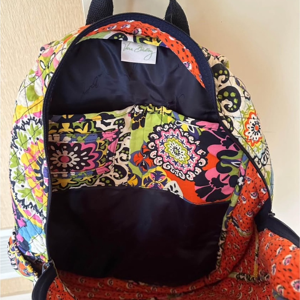 Vera Bradley Rio Cotton Patterned Backpack - Picture 3 of 3